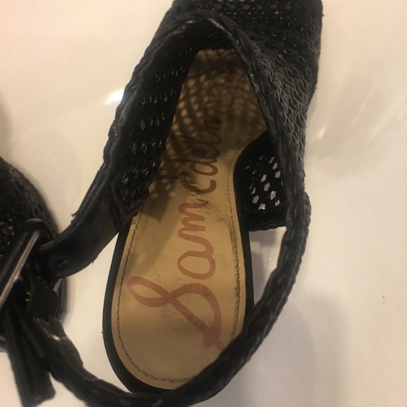 Sam Edelman Evie Woven Peep Toe Booties. Size 6 - Picture 7 of 8